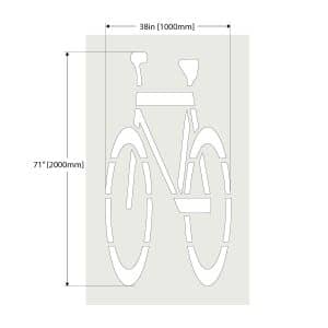 2000mm x 1000mm bicycle stencil