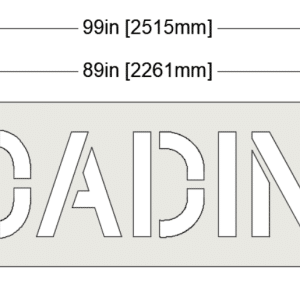 Loading Zone Stencil Dimensions 18" Letters