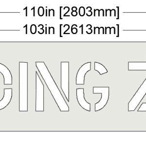 Loading Zone Stencil Dimensions 12" Letters