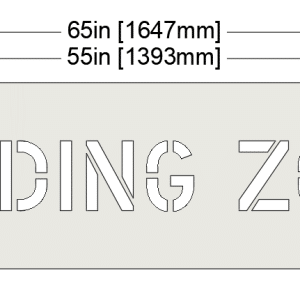 Loading Zone Stencil Dimensions 6" Letters