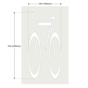 Bicycle Lane Stenil Dimensions