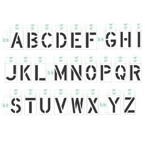 18" Letter Set Dimensions