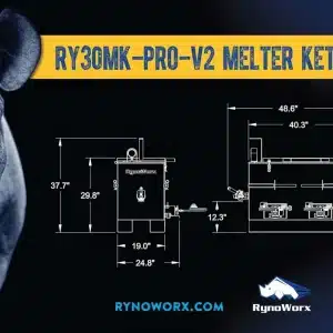 RY30MK 30 Gallon Crack Fill Kettle Dimensions