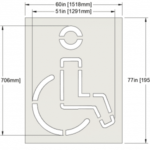 Walmart Handicap Sybmol Stencil Dimensions
