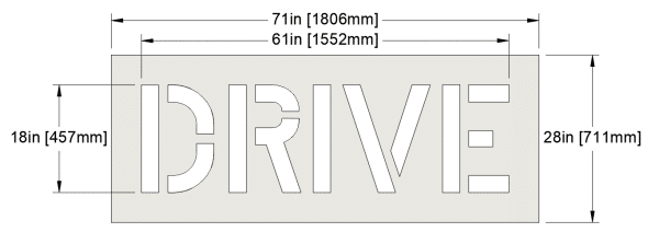 DRIVE Stencil Dimensions