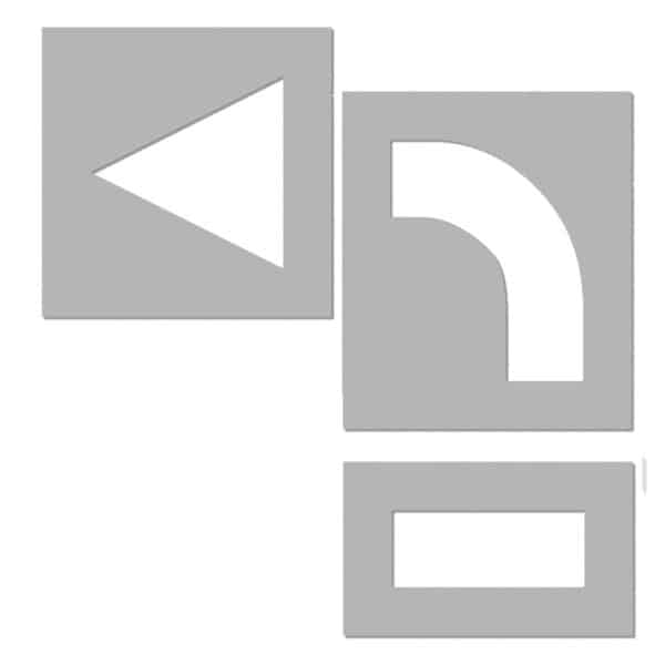 Straight or Turn Arrow 3 Piece Stencil Kit